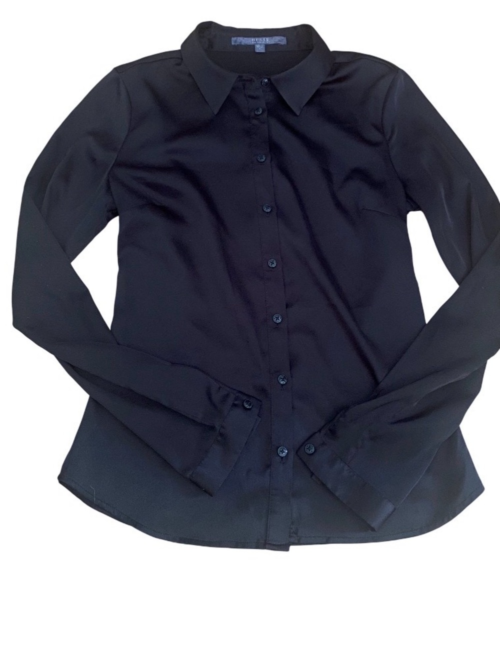 Guess Black Long-Sleeve Button-Down Shirt